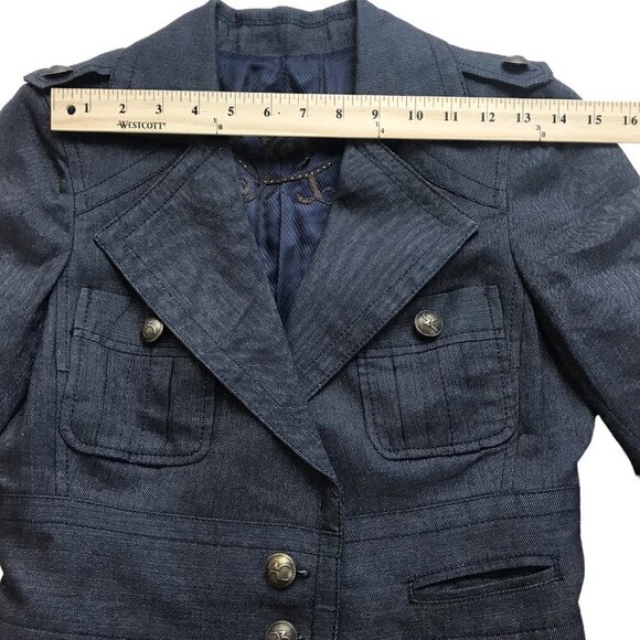 Alba Conde Women's Gray Lined Long Sleeve Tailored Short Blazer Jacket Size 38 - Picture 15 of 16